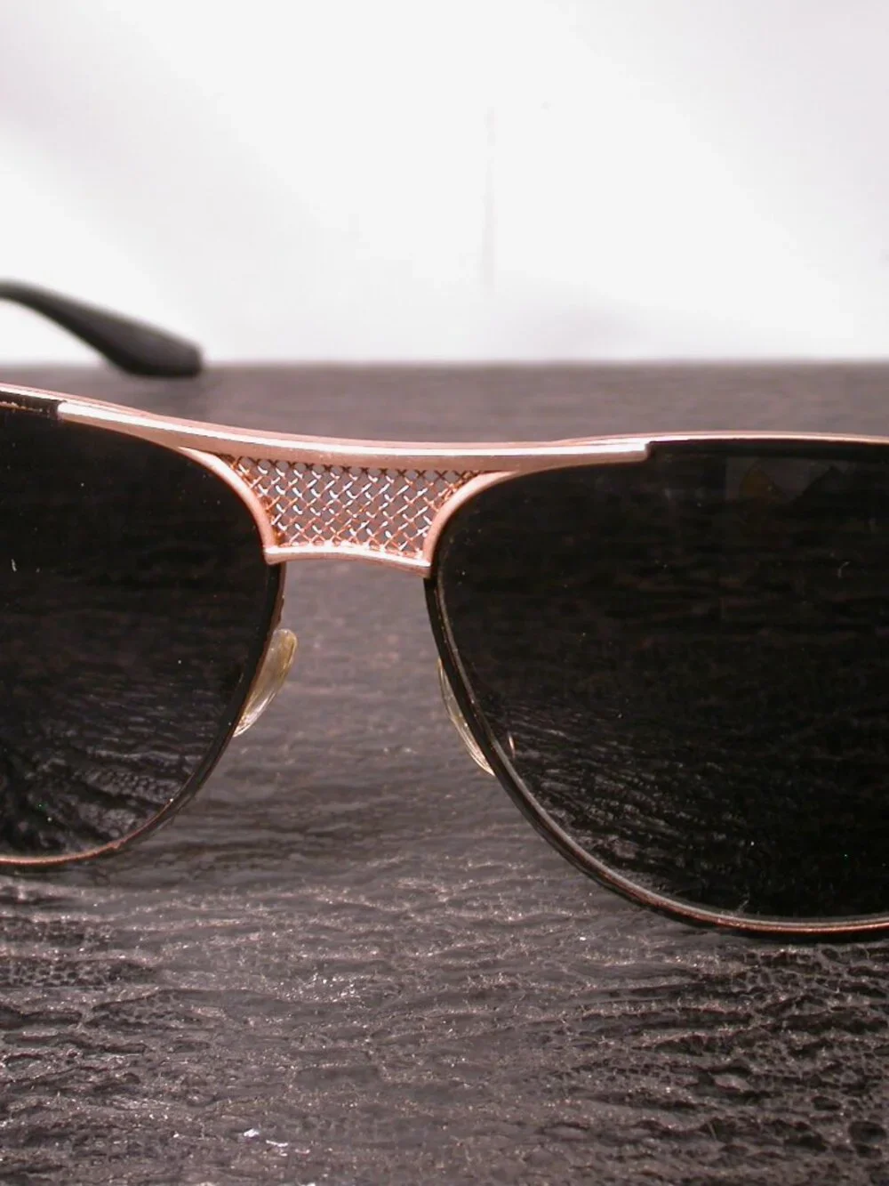 Barton Perreira Black and Gold Aviator Shades Sunglasses Made in Japan